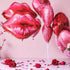 Red Lips 34‘’ Lipstick 32'' Balloon Kit: Valentine Galentine Kiss Makeup Fun Fashion Decor