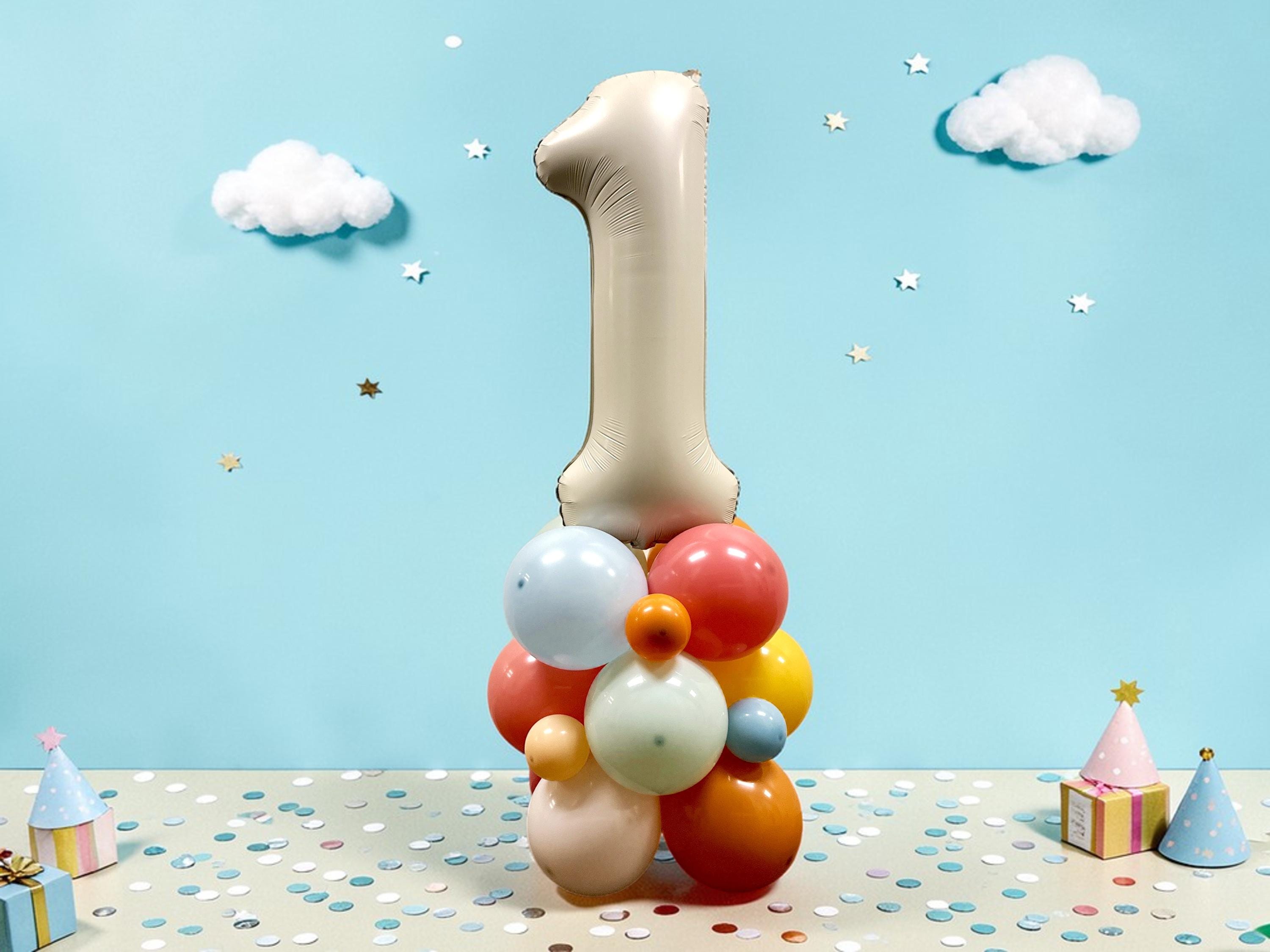 Boho Rainbow Balloon Tower Kit: Colorful 1st Birthday Kids Party Celebration Decor