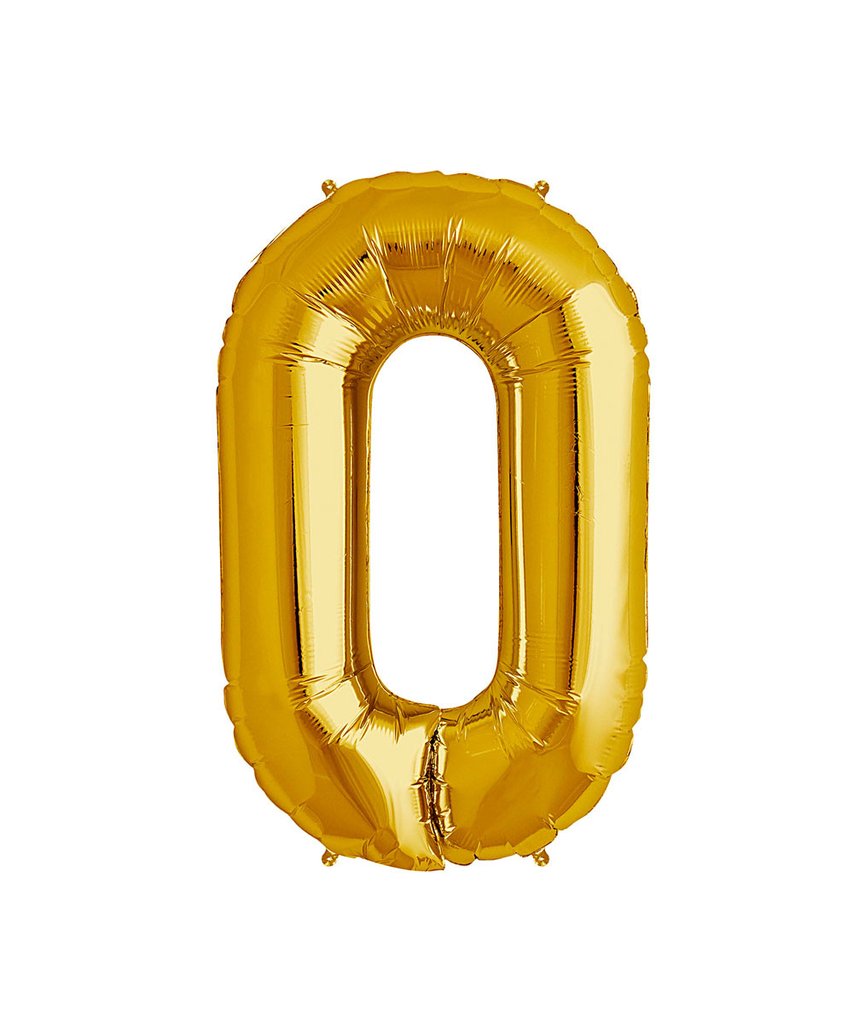 16in Gold Number Balloon (0)