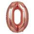 16in Rose Gold Number Balloon (0)