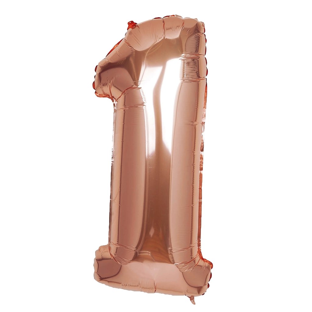 16in Rose Gold Number Balloon (1)