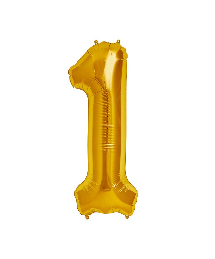 16in Gold Number Balloon (1)