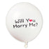 A white Latex balloon for man who plan to propose to girlfriend.  