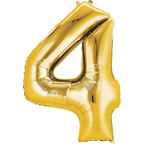 16in Gold Number Balloon (4)