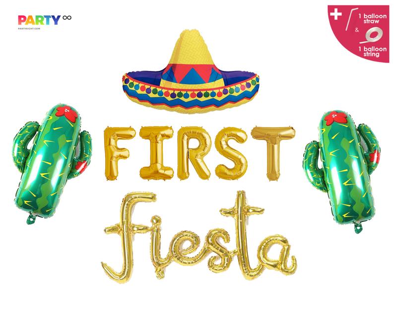 First Fiesta Balloon Banner Set