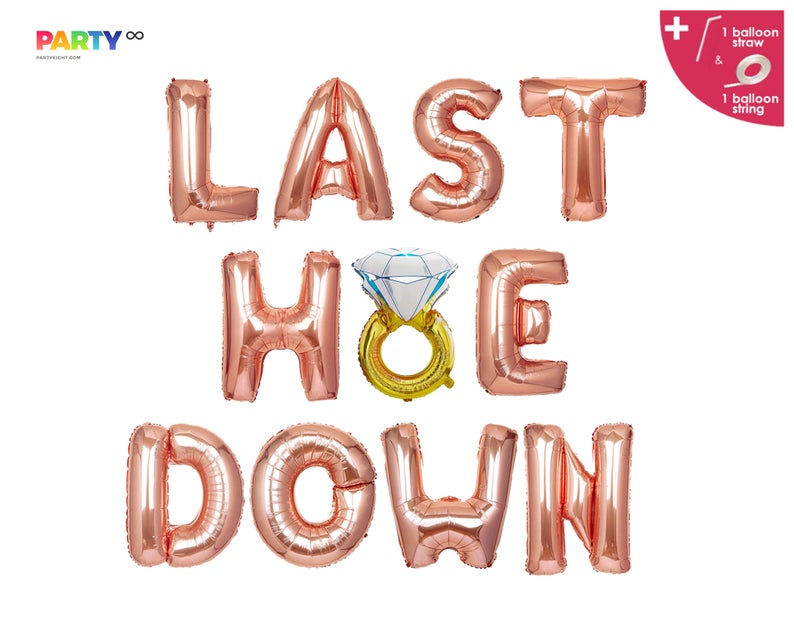 Last Hoe down Balloon Banner with Ring balloon