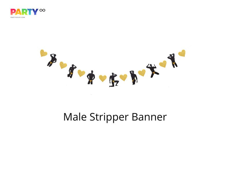 Male stripper banner