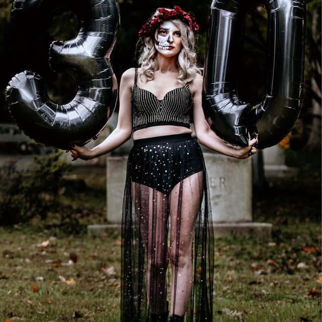 Black Themed 30th Birthday Balloon Set