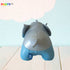 Adorable Silver Blue Stitching Elephant Animal Shaped Styling Bookend and Door Shield Nursery Decoration