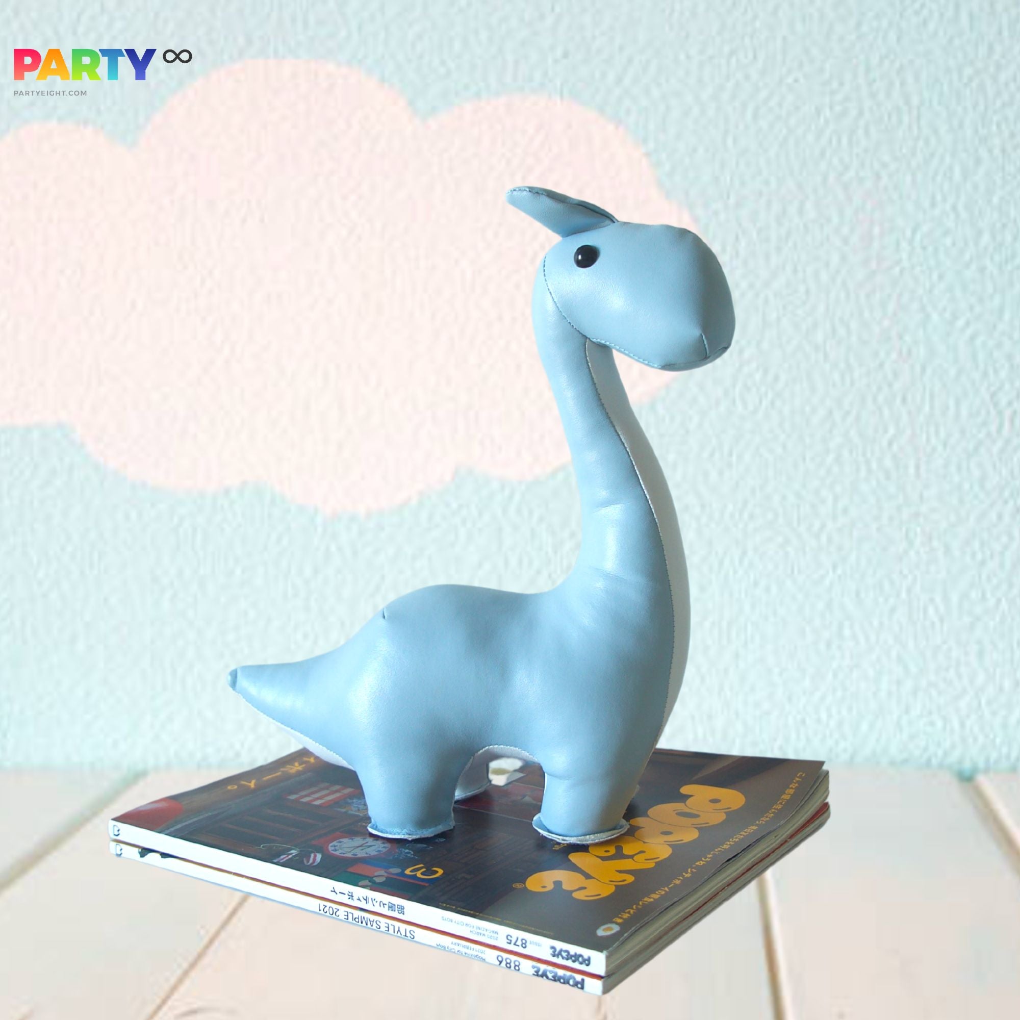 Adorable Baby Blue Dinosaur  Animal Shaped Styling Bookend and Door Shield Nursery Decoration