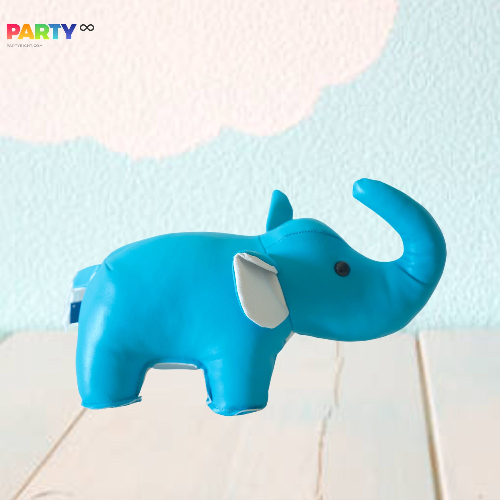 Adorable Blue Elephant Animal Shaped Styling Bookend and Door Shield Nursery Decoration