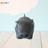 Adorable Dark Brown Suede Piglet Animal Shaped Styling Bookend and Door Shield Nursery Decoration