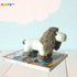 Adorable Brown Grey Poodle Animal Shaped Styling Bookend and Door Shield Nursery Decoration