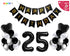 Black Themed 25th Birthday Balloon Set