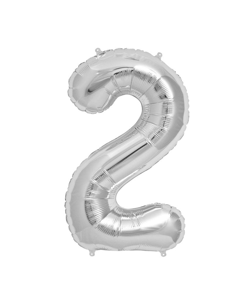 16in Silver Number Balloon (2)