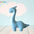 Adorable Baby Blue Dinosaur  Animal Shaped Styling Bookend and Door Shield Nursery Decoration