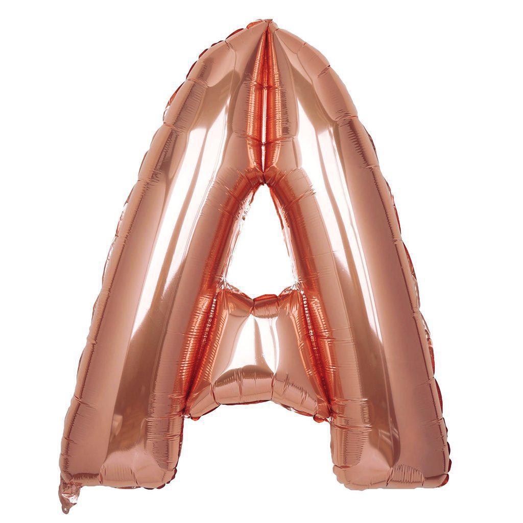Rose Gold 16 inch letter A