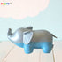 Adorable Silver Blue Stitching Elephant Animal Shaped Styling Bookend and Door Shield Nursery Decoration