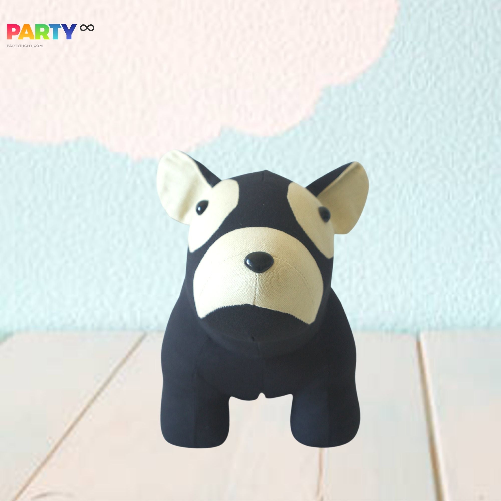 Adorable Beige Black Puppy Animal Shaped Styling Bookend and Door Shield Nursery Decoration