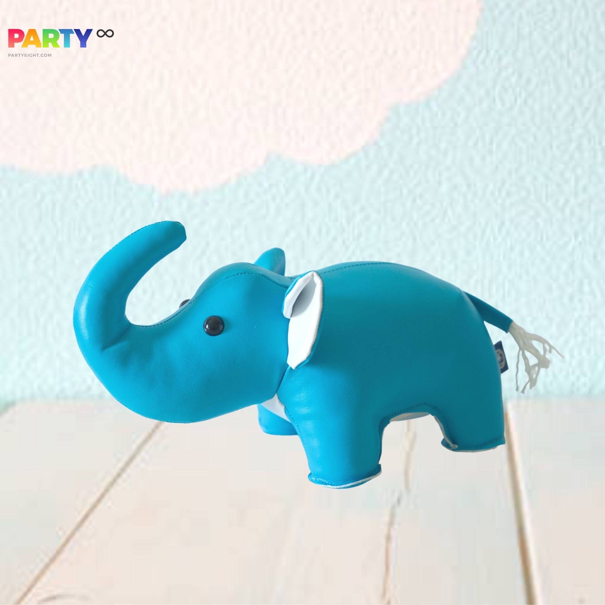 Adorable Blue Elephant Animal Shaped Styling Bookend and Door Shield Nursery Decoration