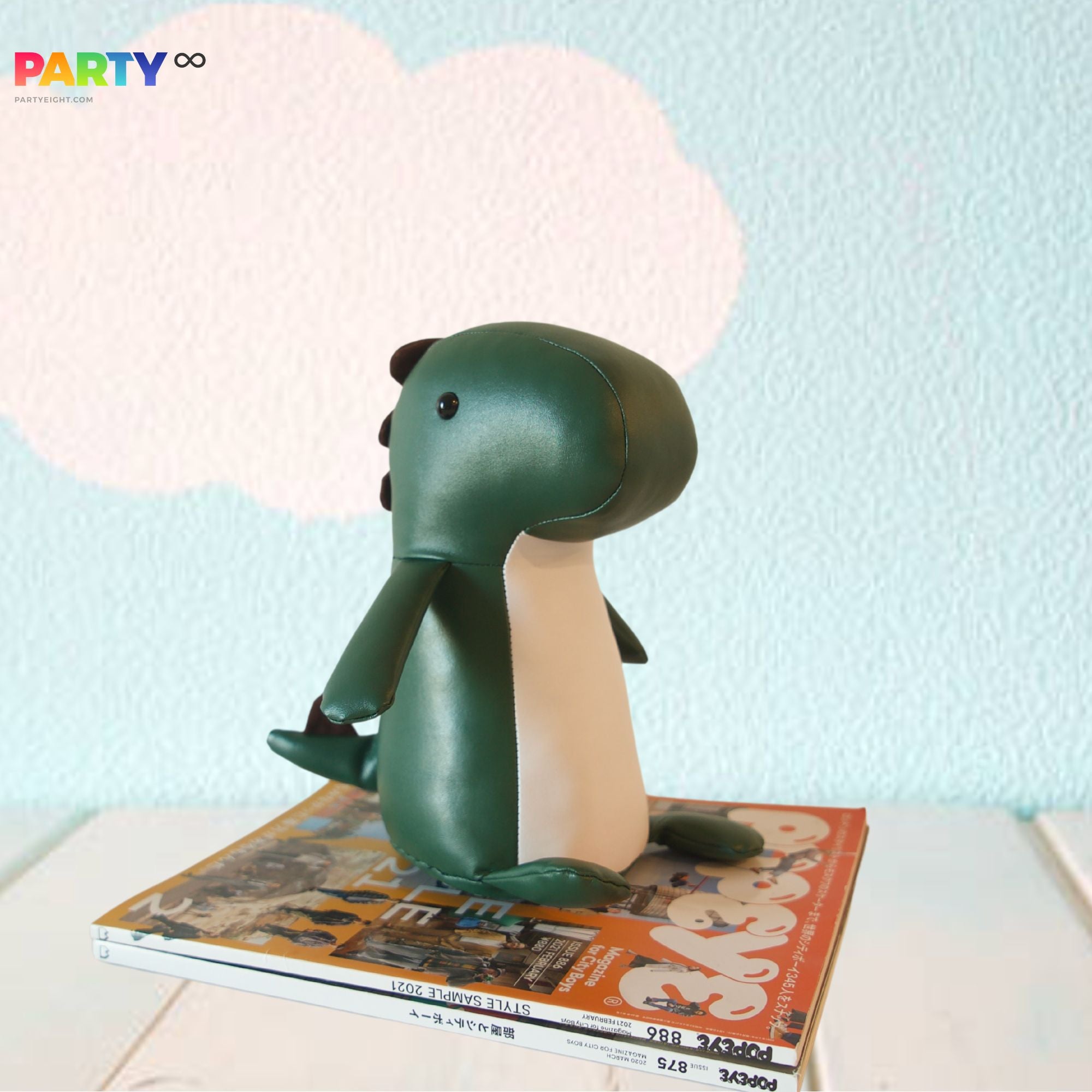 Adorable Green Dinosaur Animal Shaped Styling Bookend and Door Shield Nursery Decoration