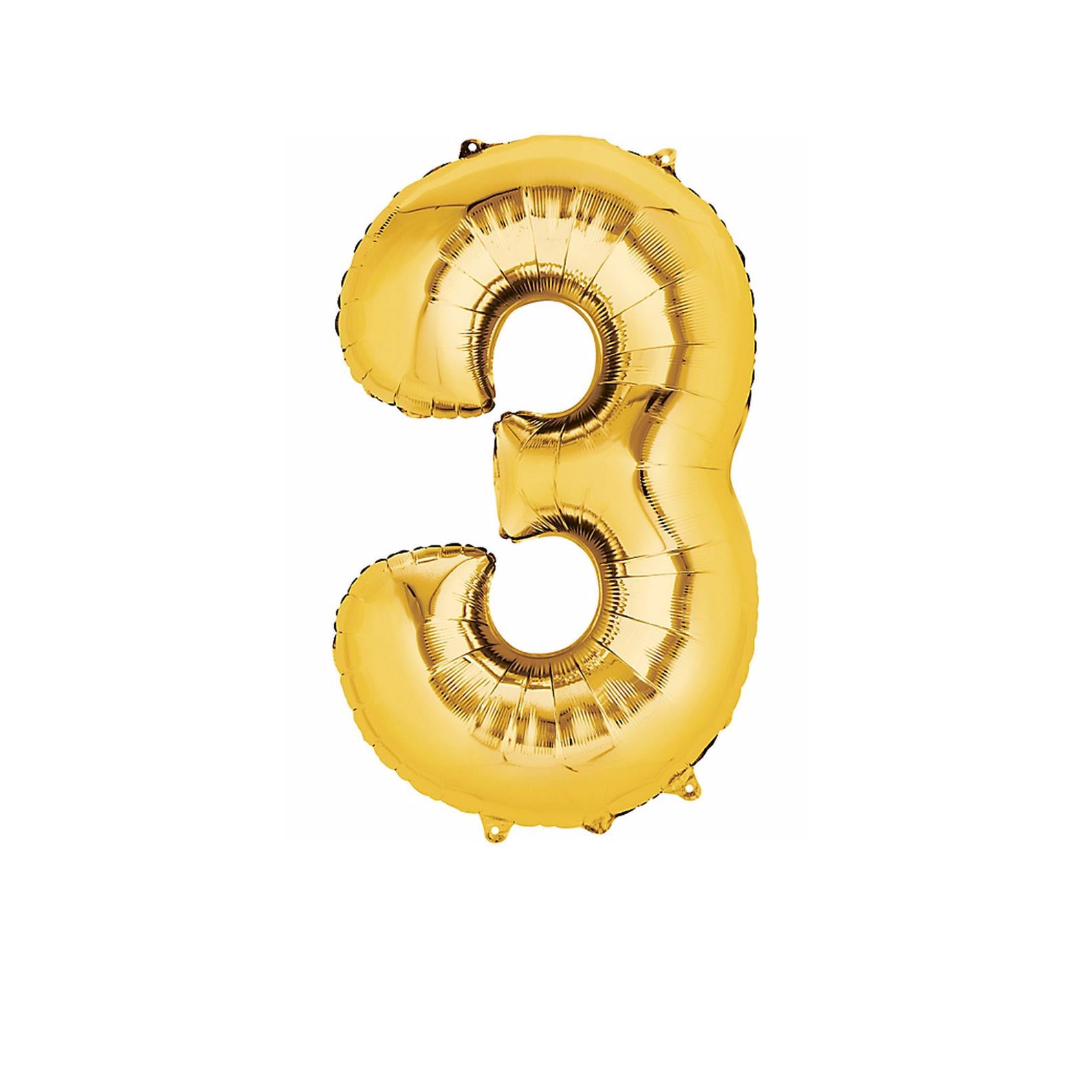 42in Gold Number Balloon (3)