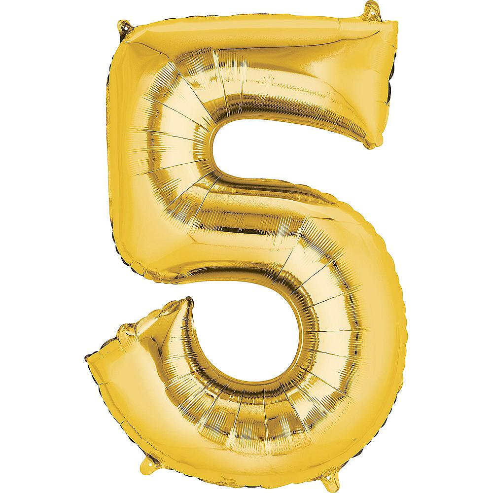 42in Gold Number Balloon (5)