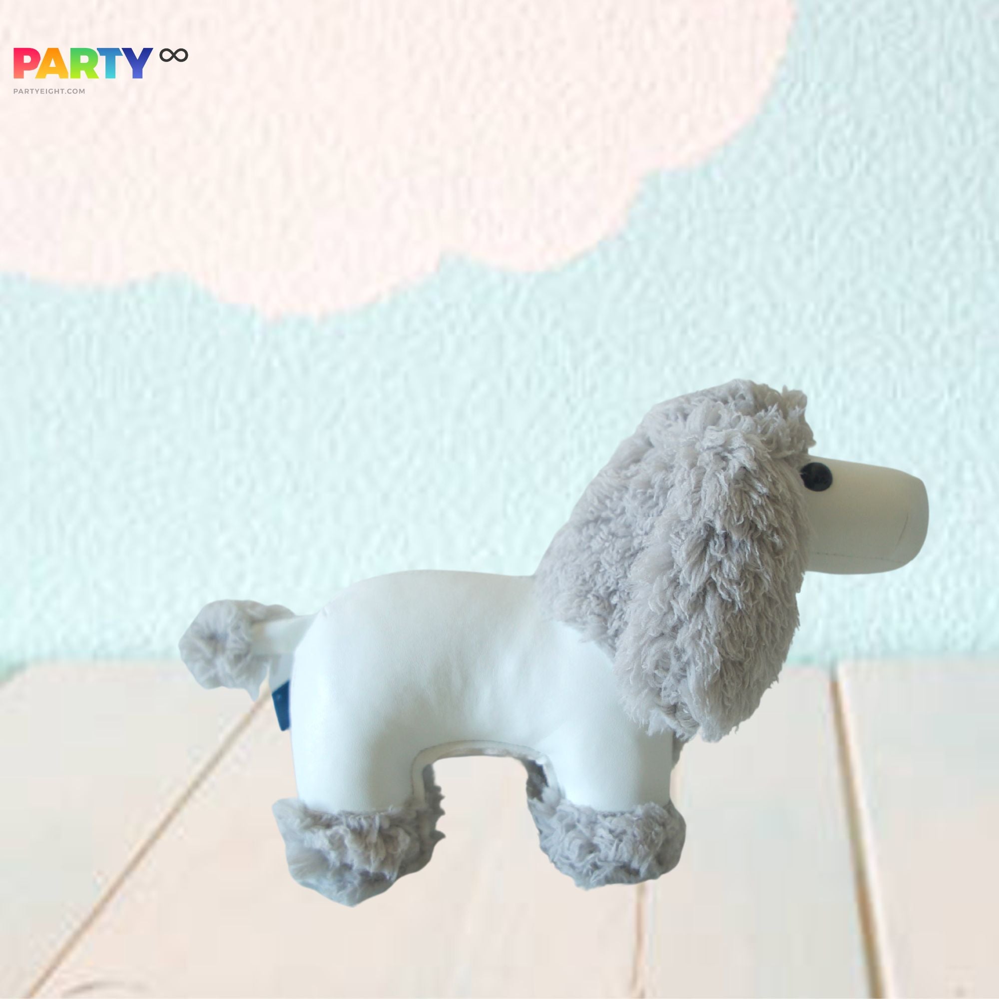 Adorable Brown Grey Poodle Animal Shaped Styling Bookend and Door Shield Nursery Decoration