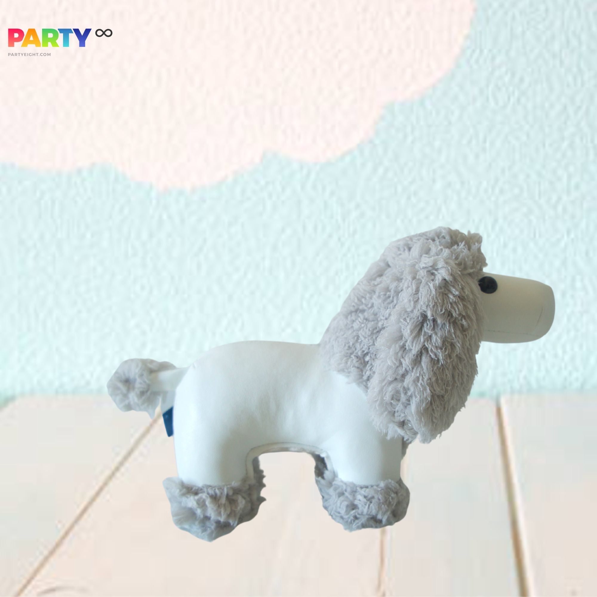 Adorable Brown Grey Poodle Animal Shaped Styling Bookend and Door Shield Nursery Decoration