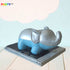 Adorable Silver Blue Stitching Elephant Animal Shaped Styling Bookend and Door Shield Nursery Decoration
