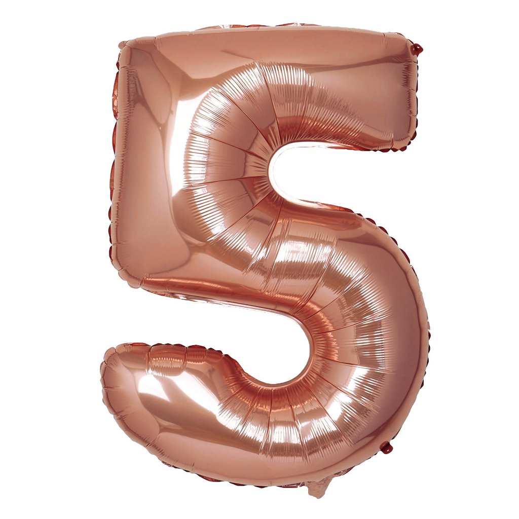 16in Rose Gold Number Balloon (5)