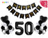 Black Themed 50th Birthday Balloon Set