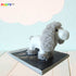 Adorable Brown Grey Poodle Animal Shaped Styling Bookend and Door Shield Nursery Decoration