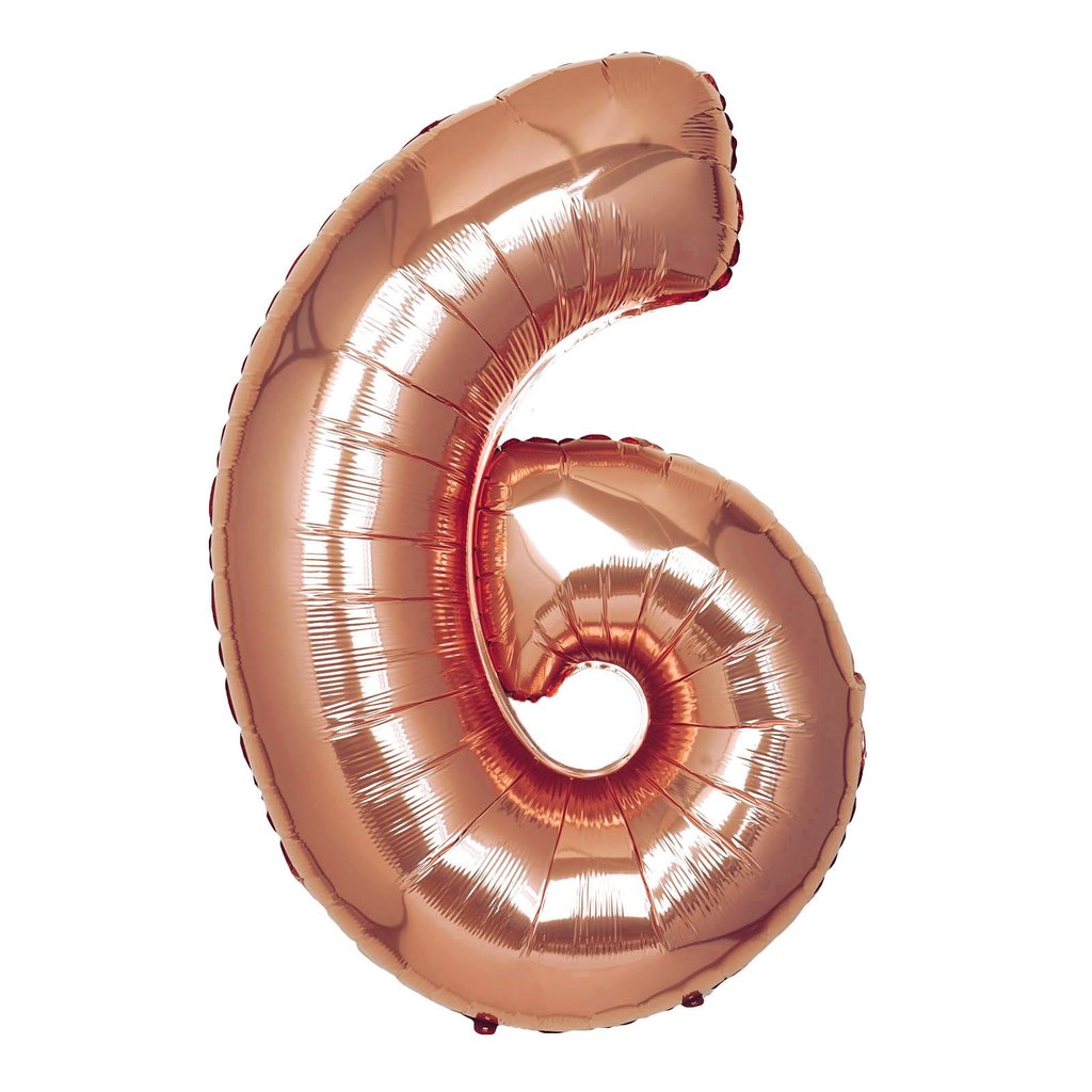 16in Rose Gold Number Balloon (6)