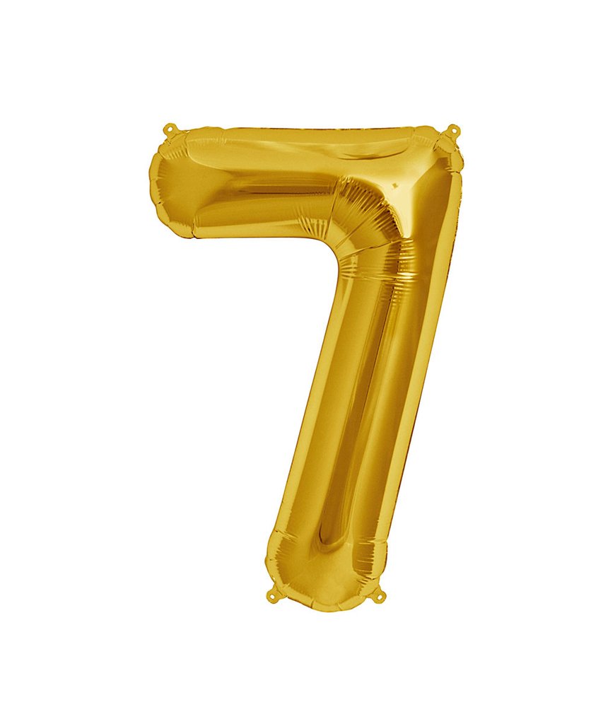 16in Gold Number Balloon (7)