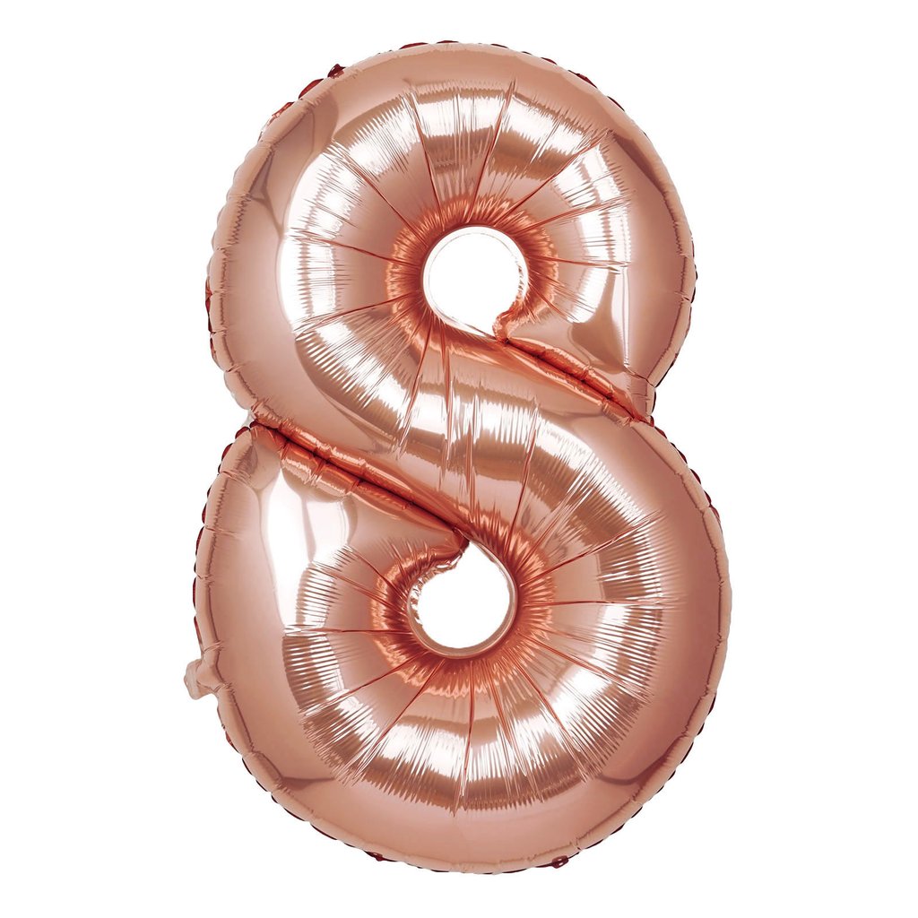16in Rose Gold Number Balloon (8)
