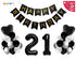 Black Themed 21st Birthday Balloon Set