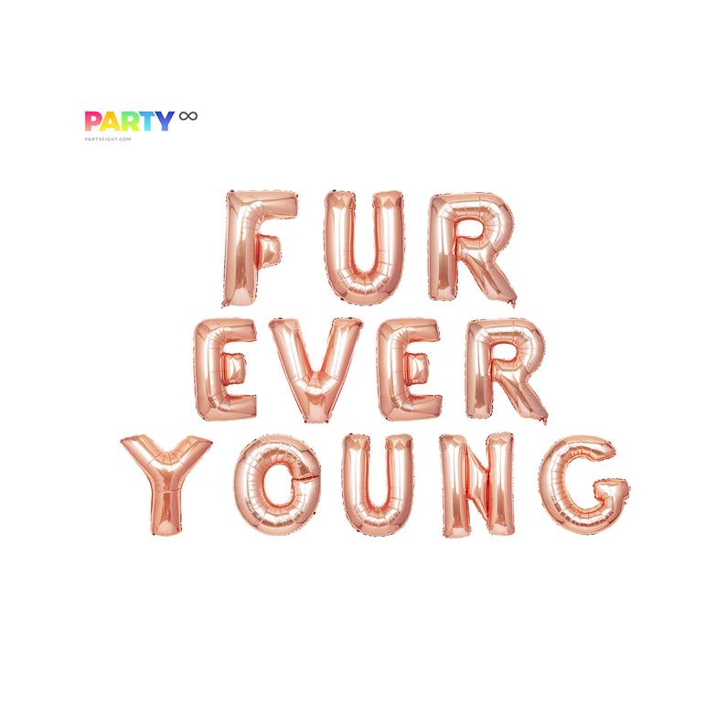 Fur Ever Young Balloon Banner