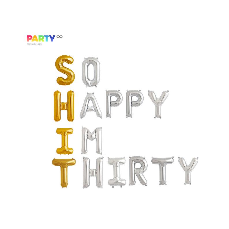 "So Happy Im Thirty" 30th Birthday Banner