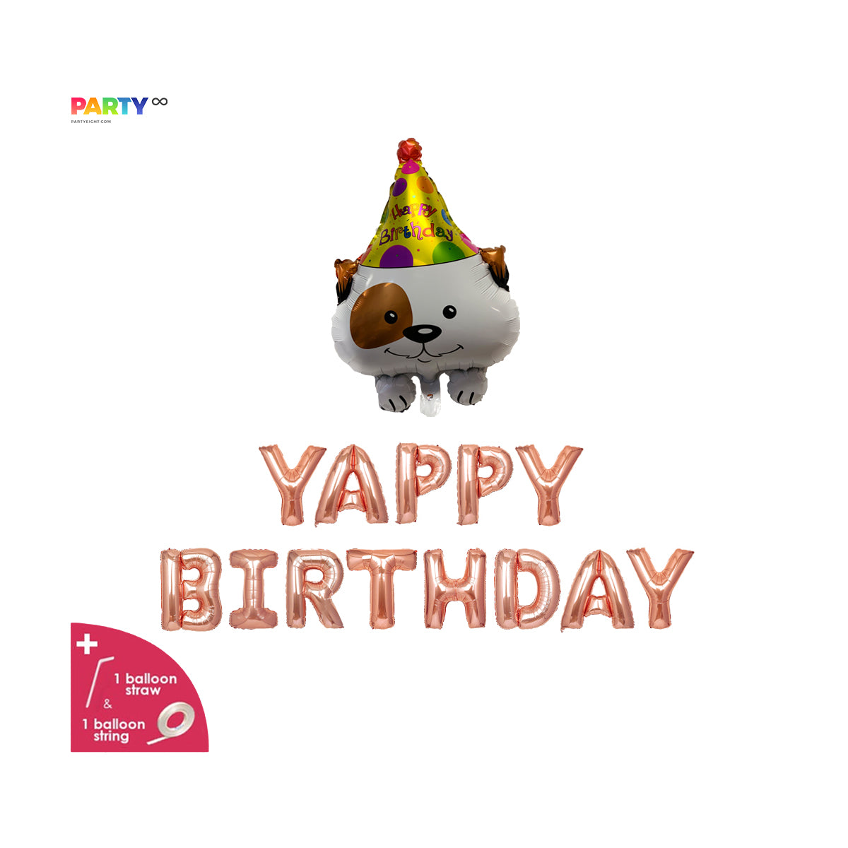 Yappy Birthday Balloon Banner