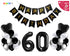 Black Themed 60th Birthday Balloon Set