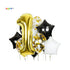 Black/White/Gold balloon bouquet | 1st Birthday Party Decor