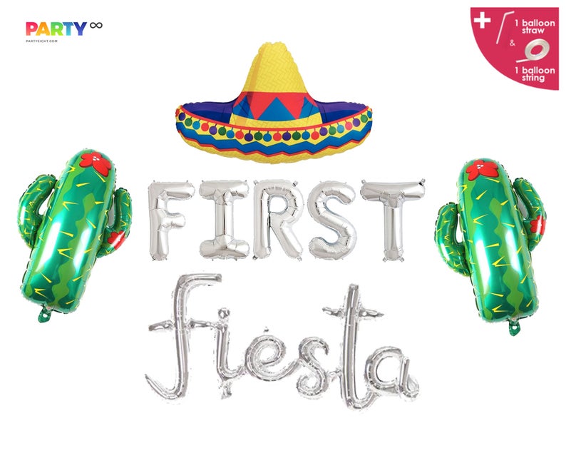 First Fiesta Balloon Banner Set