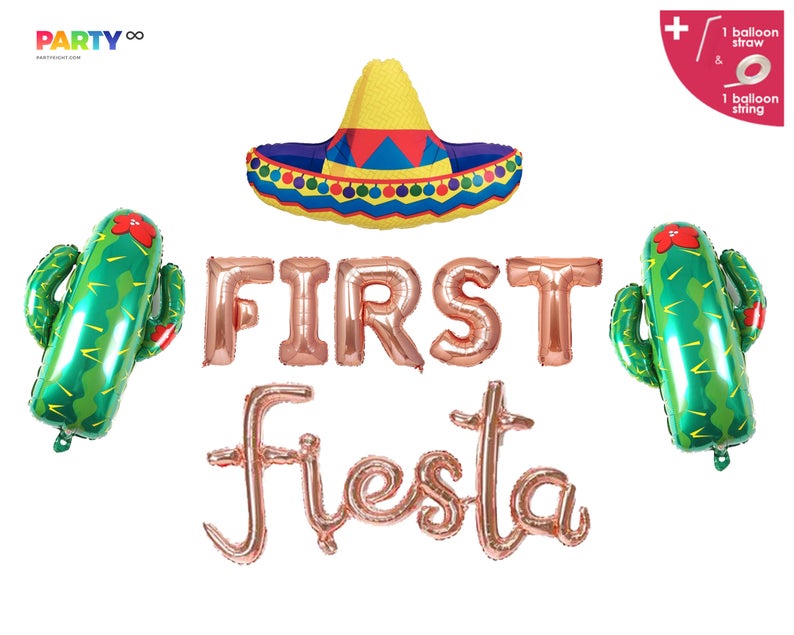 First Fiesta Balloon Banner Set