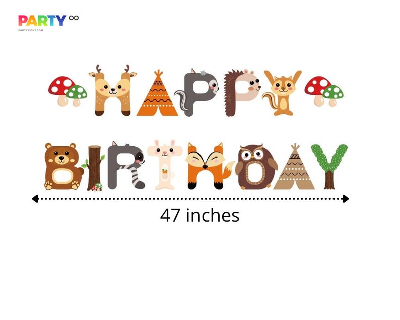 Woodland Birthday Banner