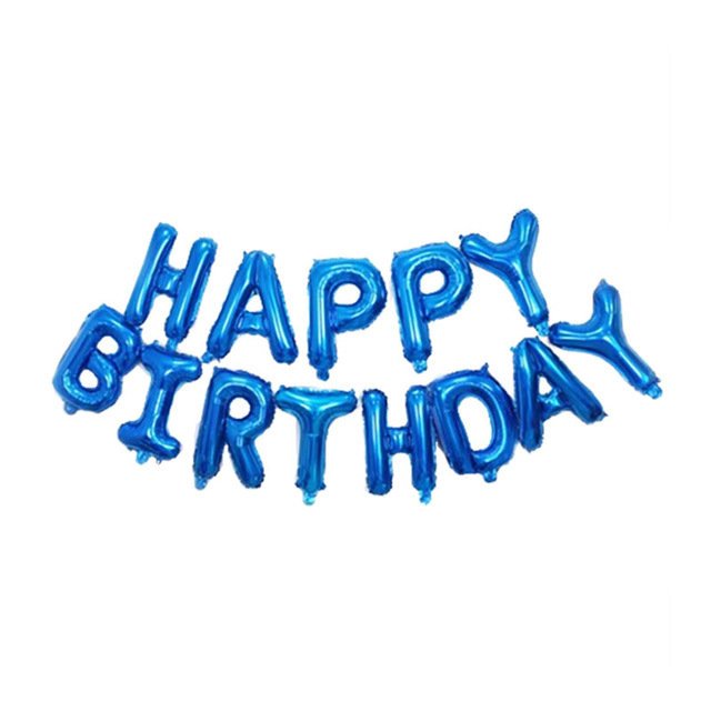 Blue Happy Birthday Banner