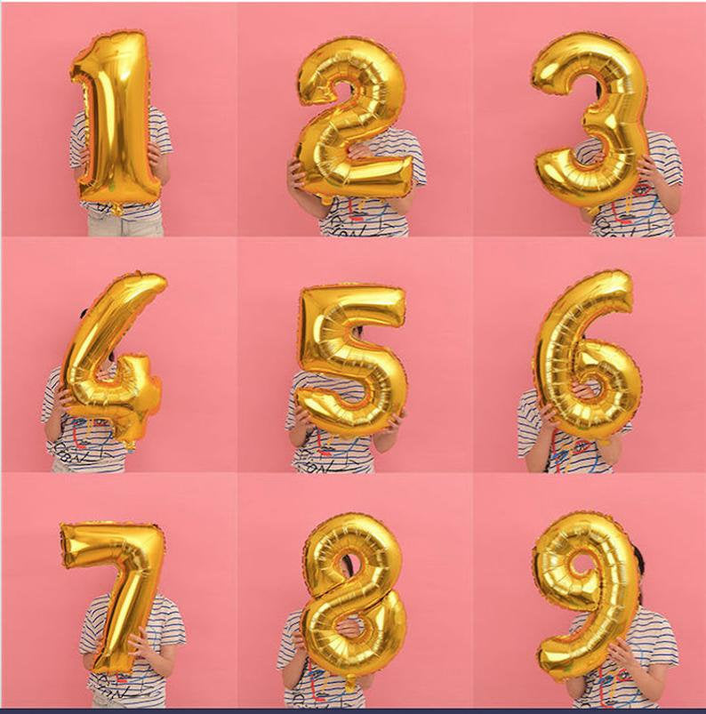 Giant 42 inch Gold Balloon Number