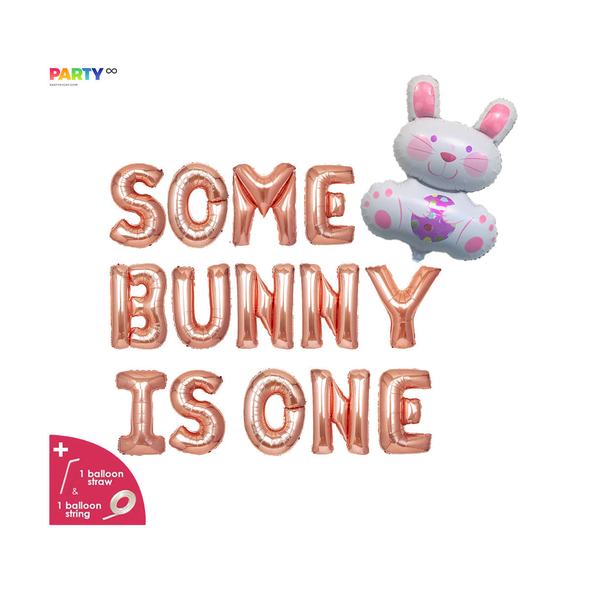 Some Bunny Is One Balloon Banner