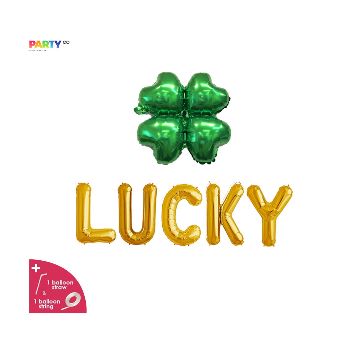 St Patricks Day Party Decorations | Lucky Balloon Banner | St Paddys Day Decorations | Clover Balloon