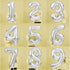 Giant 42 inch Silver Balloon Number